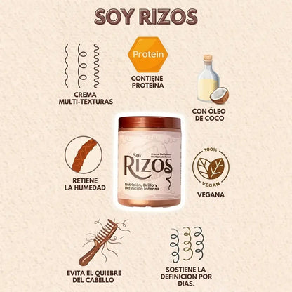 SOY RIZOS - Crema para Peinar (500ml)