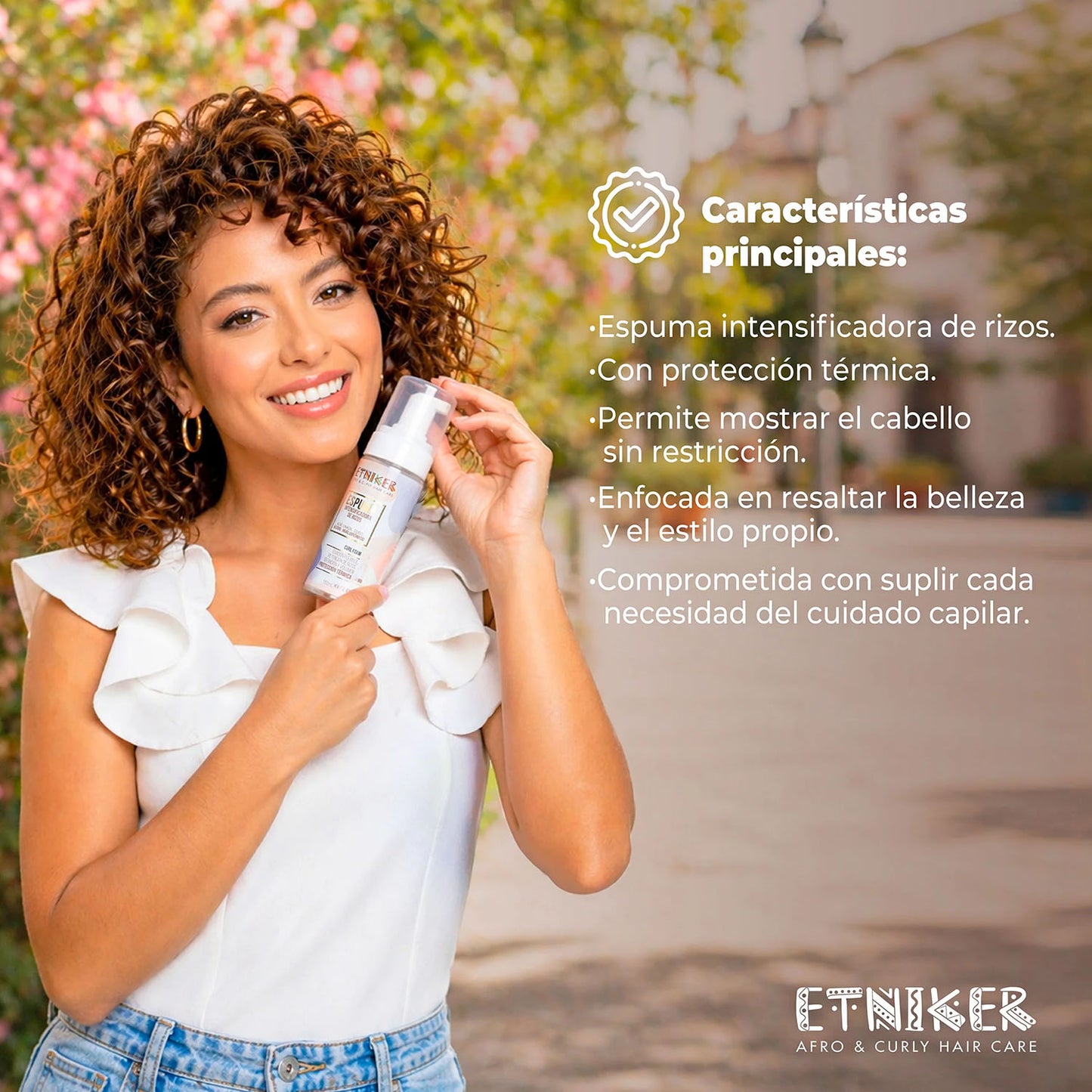 ETNIKER - Espuma Intensificadora De Rizos (150 ml)