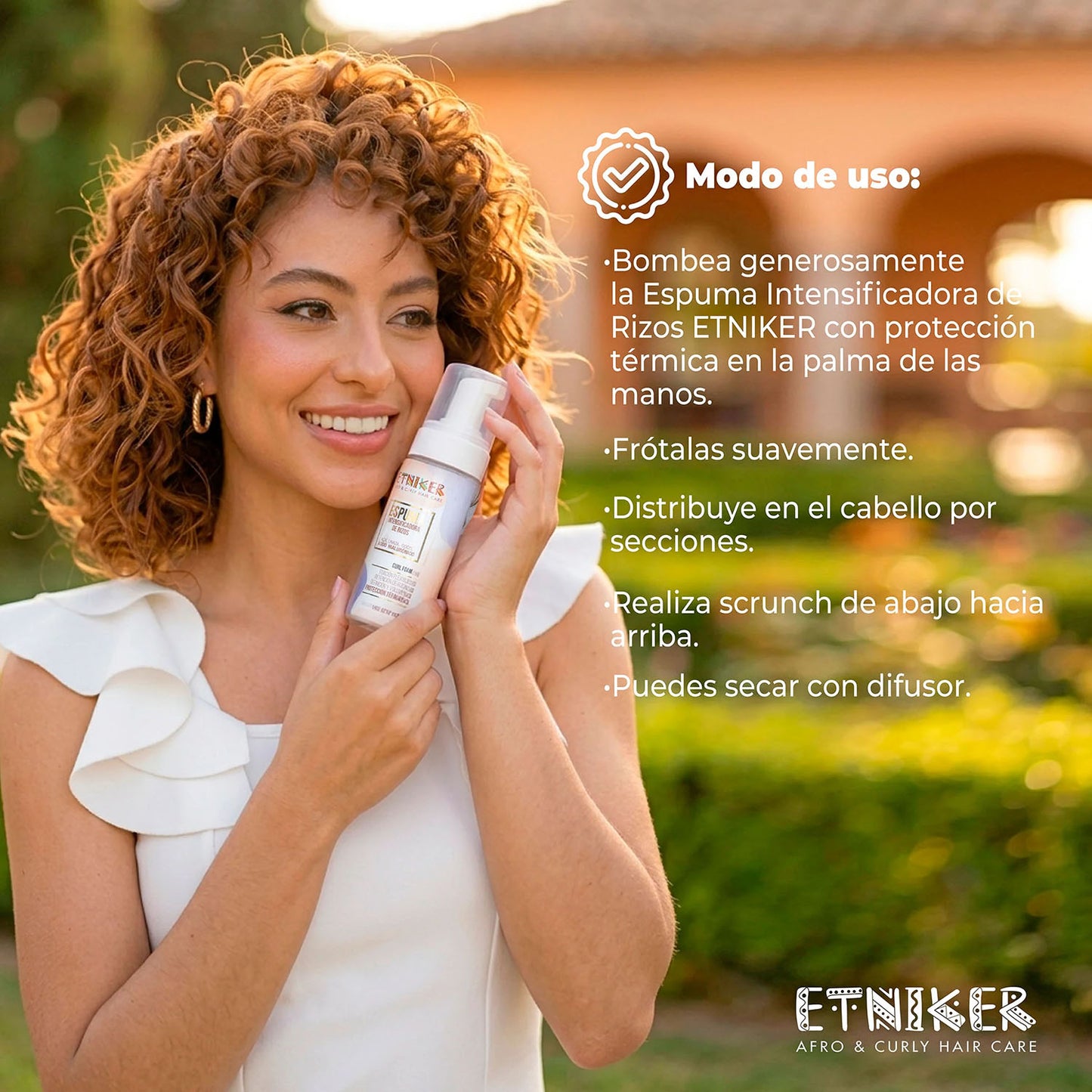 ETNIKER - Espuma Intensificadora De Rizos (150 ml)
